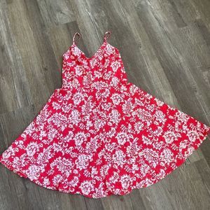 Red and white spaghetti strap GAP dress size size NWT